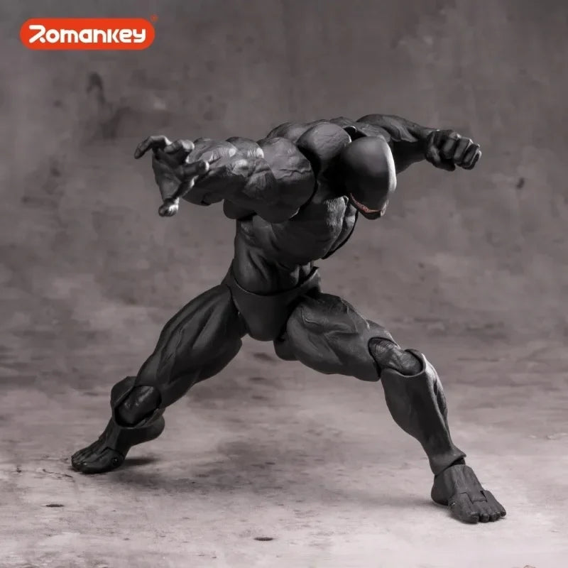 Romankey Big Guy Black Male Body Action Figure - Limited Edition Original PVC Muscle Replaceable Accessories for WF Exhibition