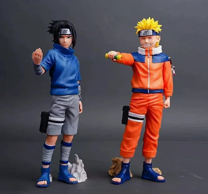 27cm Naruto Anime Figures Naruto Dan Sasuke Action Figure Statue Model Doll Collection Toys Gifts
