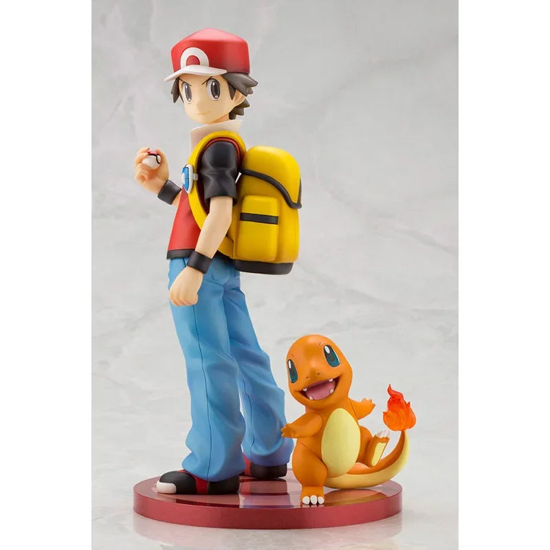 In Stock Original  1/8 ARTFX J Pokemon Series Red with Charmander  Anime Action Collection Figures Model Toys