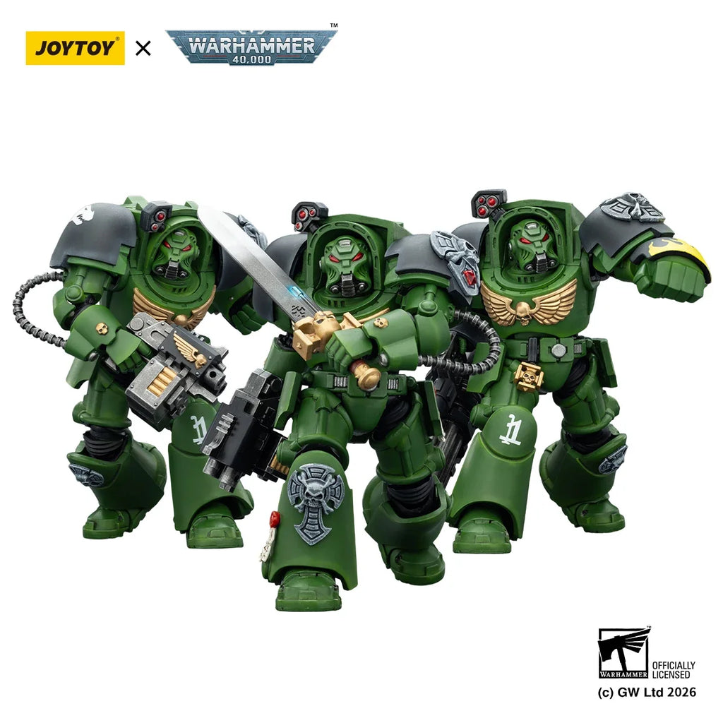 【MT】Original JOYTOY Warhammer 40K Salamanders Terminator 3PCS 1/18 Action Figure Toy Collection