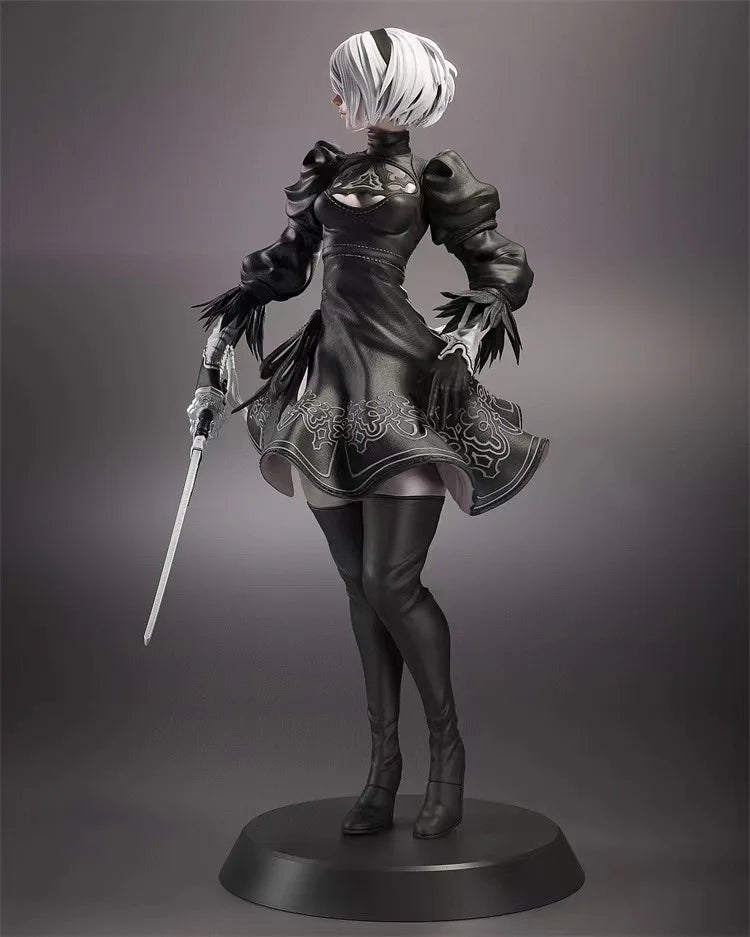GK Figure White Model High Precision 3D Printing Game Anime Fem 2B Ele Pose Nie R Mechanical Era Collectible Model