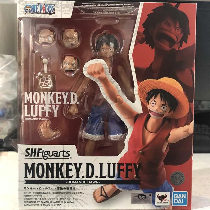 Bandai One Piece Anime Figure SHF Sabo Luffy Romance Dawn Nami Zoro Gum Option Parts Shanks Action Figures Toys For Boys Gift