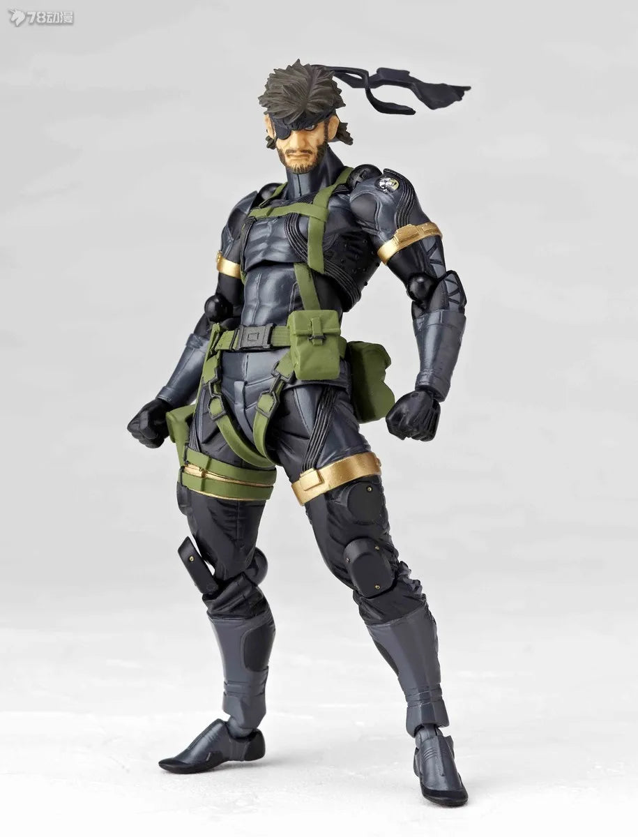 Kaiyodo Original Revoltech Metal Gear Solid Mobile Series SNAKE  Action Figure Model Toys Movable Model Ornaments Gifts for Boys