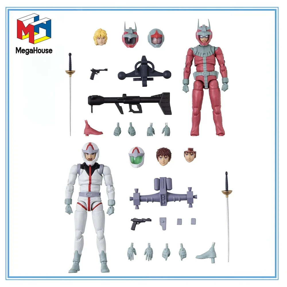 100% Original MegaHouse G.M.G. Collection Kidou Senshi Gundam Amuro Ray Char Aznable (Normal Suit Ver.) The Battle of A Baoa Qu