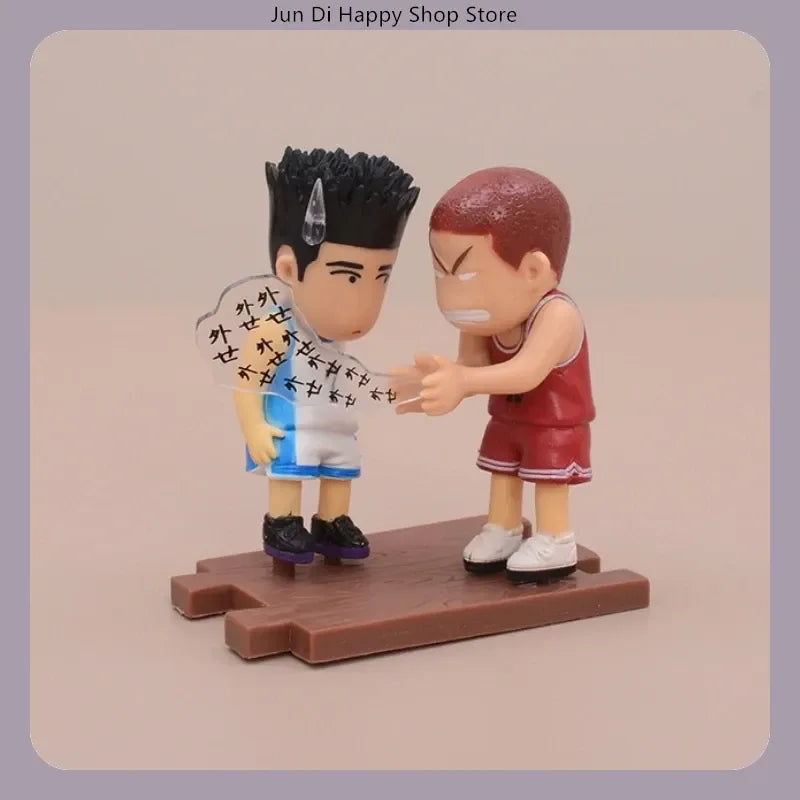 5pcs Slam Dunk Anime Figure Set - Sakuragi Hanamichi And Rukawa Kaede Statues for Boys Desktop Collection Ornament Gifts