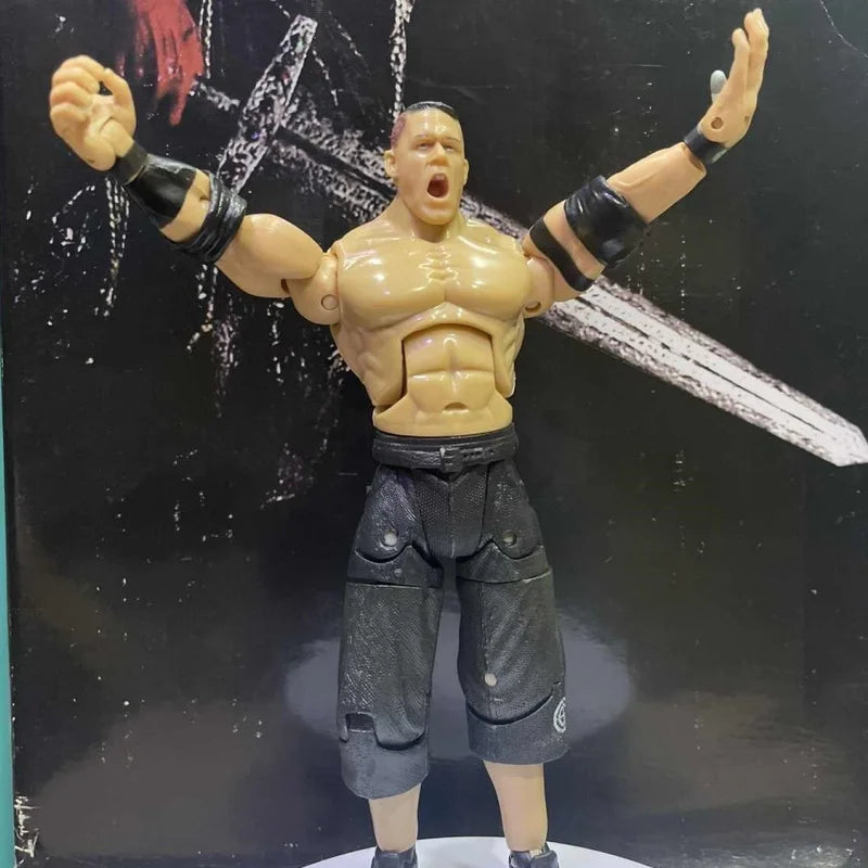 Wrestlemania WWE Action Figures Set - John Cena the Undertaker Rey Mysterio PVC Statue Models Collectible Toys for Boys