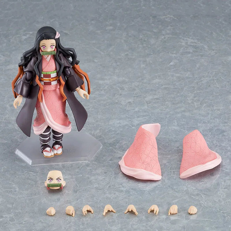 Anime 13cm Demon Slayer Figure Kamado Tanjirou Action Figure Agatsuma Zenitsu Nezuko Pvc Model Toys Figma Sculpture