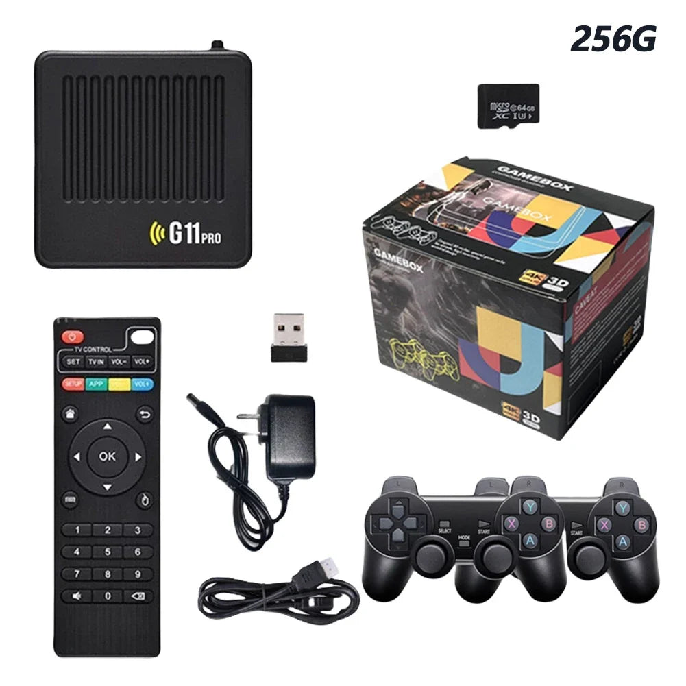 G11 Pro 4K HD TV Game Box Built-in 10000 Retro Games Video Game Console Portable Game Player With 2.4G Wireless Dual Controllers