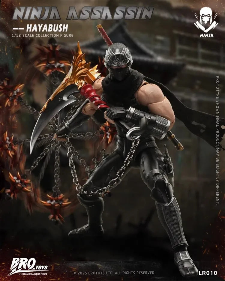 In Stock BROTOYS 1/12 Scale LR010 Ninja Assassin Hayabusa Ninja Gaiden 6-inch Action Figure toys gift