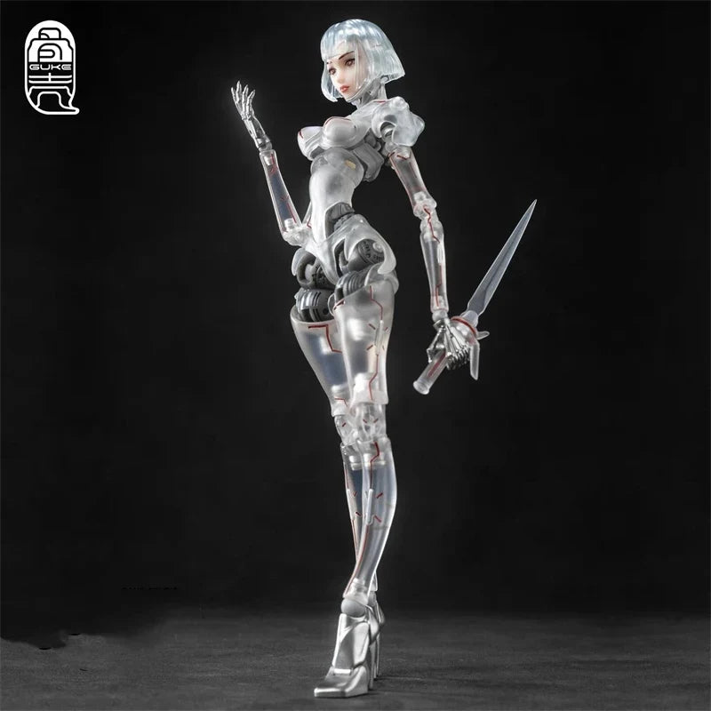 In Stock 1/12 Scale Guke Workshop Ai Agent Lady Type C1 Transparent Color Articulated Action Figure Model Collectible Doll Toy