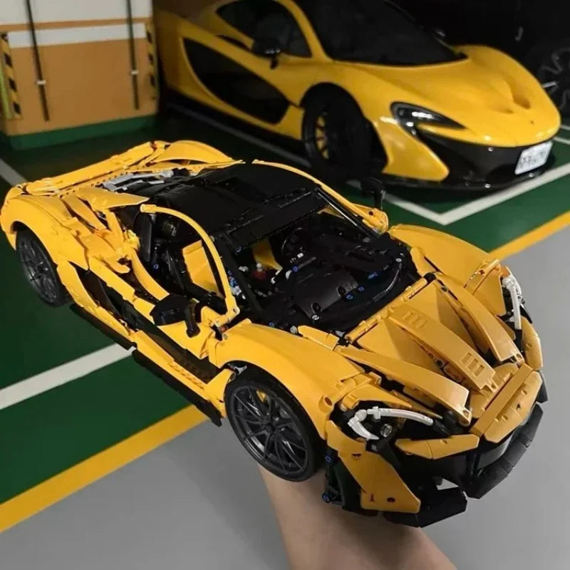 1:8 3893Pcs Technical Mechanical Group P1 Super Racing Car Home Decoration Assembly Model 42172 Toys For Children Christmas Gift