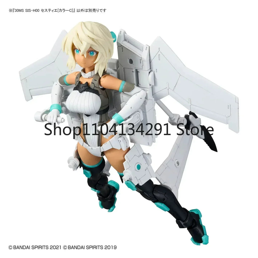 Authentic Bandai 30MS SIS-H0 Sestiti Original Artwork By Fumikane Shimada Colorway C: Mecha Girl Black Skin Assembledy
