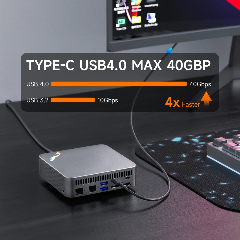 KTHIN MID3 Mini PC i7-1360P 5.0GHz WIFI6 BT5.2 Mini Computer DDR5 16GB RAM 512GB ROM 2.5G LAN USB4.0 Mini Desktop Computer