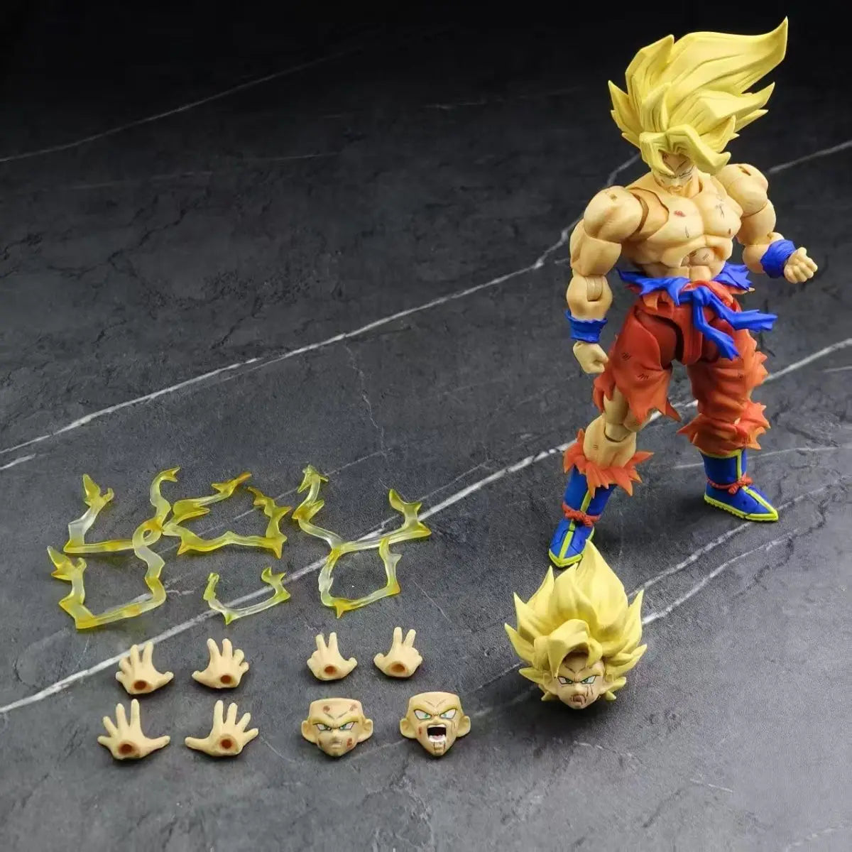 New N&T Stutio Dragon Ball Super Saiyan Goku 3.0 Body Action Figure SHF War Damaged Son Goku Weekly Color Figures Collection Toy