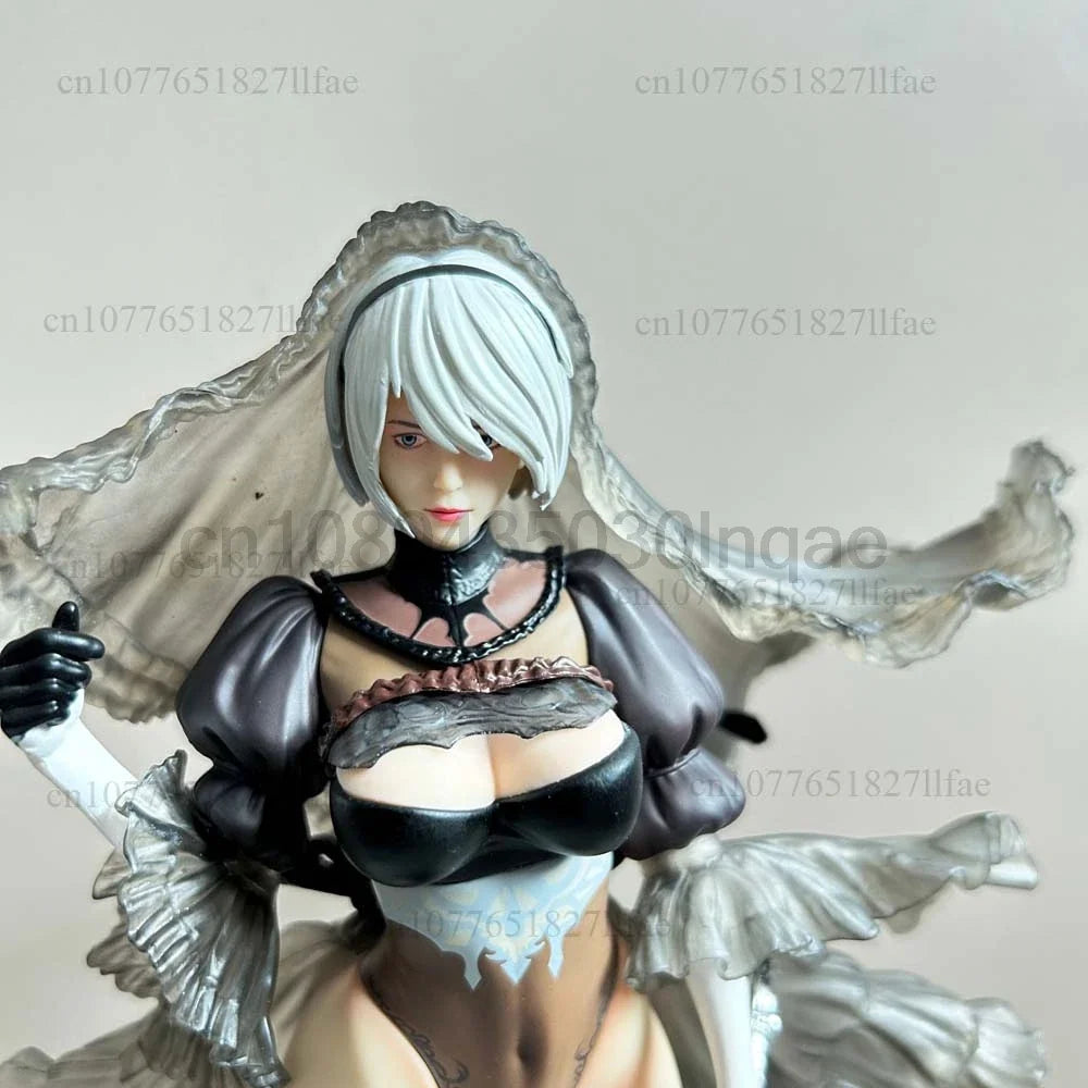 Anime Figure NieR:Automata YoRHa No.2 Type B 2B Wedding Action Figure Model Toys Cool Doll Joint Movable Doll Birthday Present