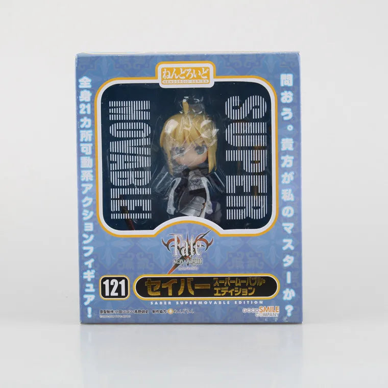 23CM Saber Anime Fate/Stay night Figure 121 Lily Figure Knight King Saber Caliburn Battle Scene Model PVC Gift For kids Decor