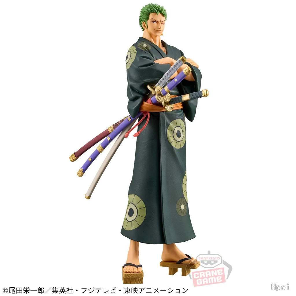 Anime One Piece DXF Figure Wanno Country 17cm Vinsmoke Sanji Roronoa Zoro Model Toy Decoration Collection Children Birthday Gift