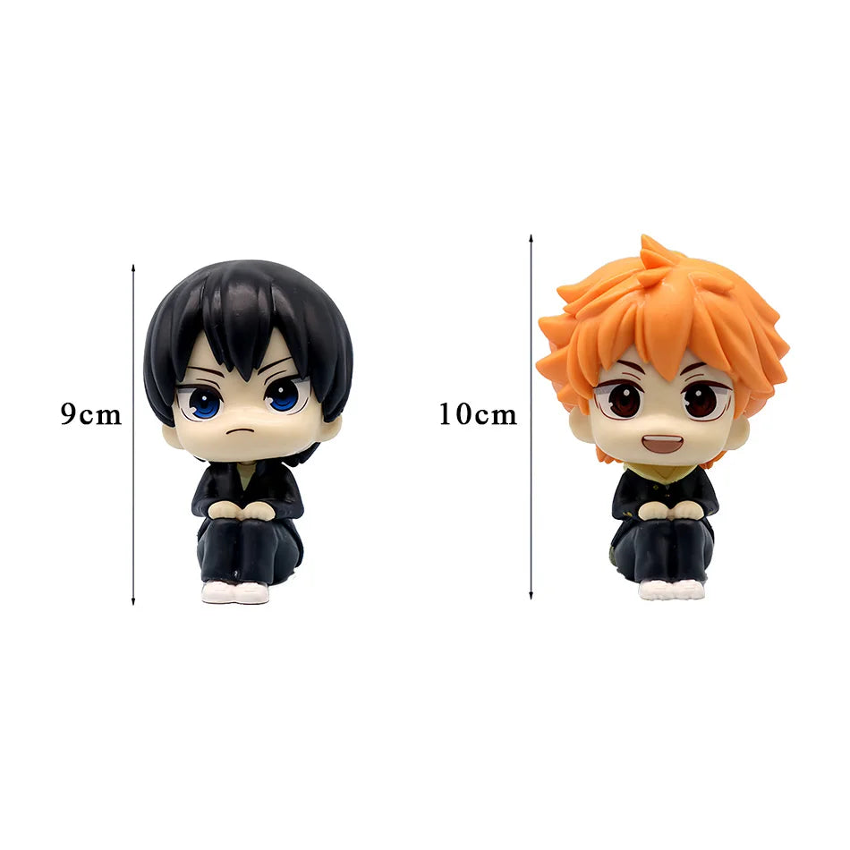 9cm Haikyuu!! Anime Figure Look Up Shoyo Hinata Action Figure Q Version Tobio Kageyama Figurine PVC Collection Model Doll Toys
