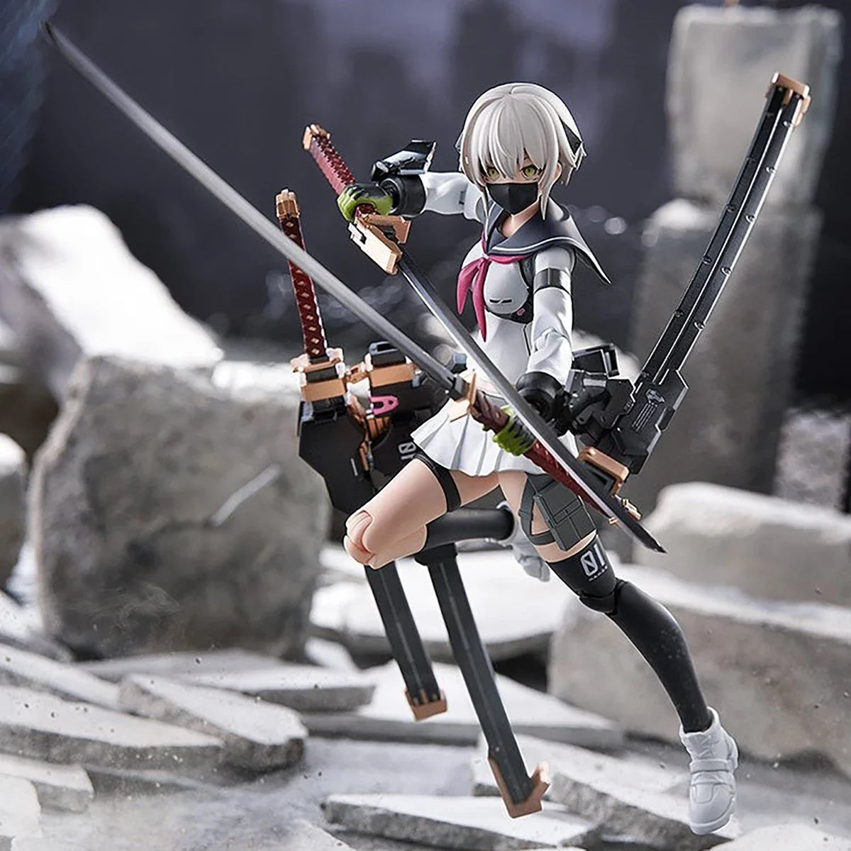 100% Original in Stock Max Factory Plamax Heavily Armed High School Girls Ichi Early Ver. Action Figure Collection Series