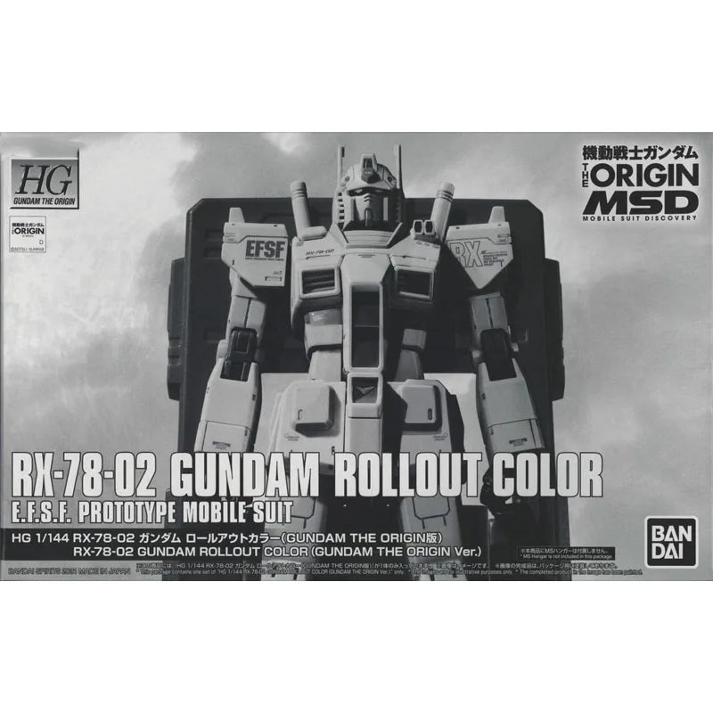 Bandai Original HG GUNDAM （Origin）RX-78-02 1/144 Anime Action Figure Assembly Model Toys Gifts For Children Complete Set