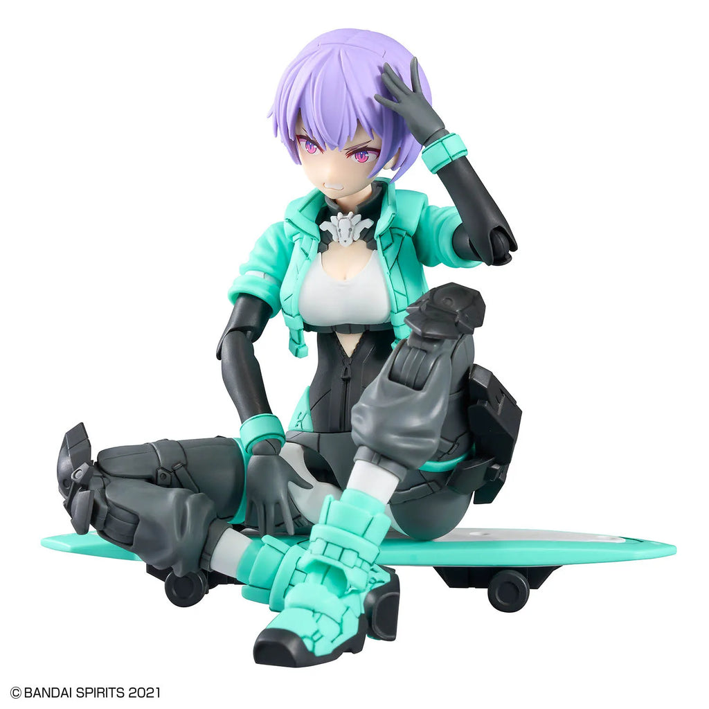 BANDAI 30MS SIS V00 RYDIRA Color A Skateboard Clothing Mobile Suit Girl Anime Action Figure Model Toy Assembly Collection