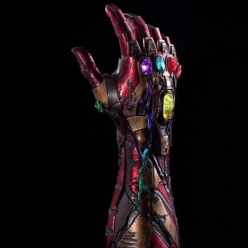 Avengers Endgame MK85 Infinity Gauntlet Replica 1:1 Scale Resin Statue with LED Light Premium Movie Prop Decor & Gift