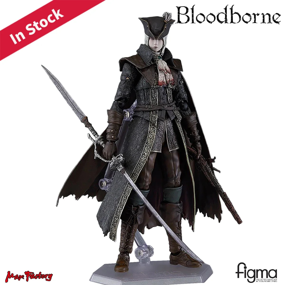 Original Genuine Max Factory Action/Dolls Figma (#536-DX) Bloodborne Lady Maria DX Edition H=165mm Game Character Action Figure