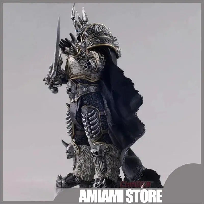 World of Warcraft Action Figure Lich King Arthas Death Knight Standing Frostmourne Model Animation Desktop Dolls Gift Kids Toys