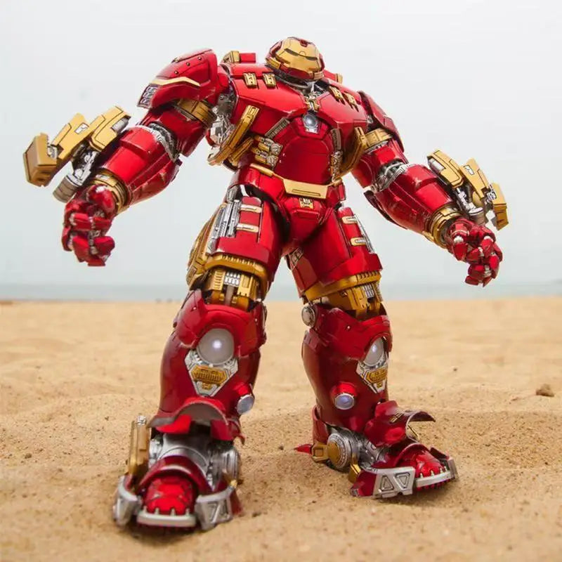 Comicave Iron Man MK44 Hulk Buster, Alloy Material, 29cm in Height, LED Articulated Figure, Collectible Model and Peripheral Toy