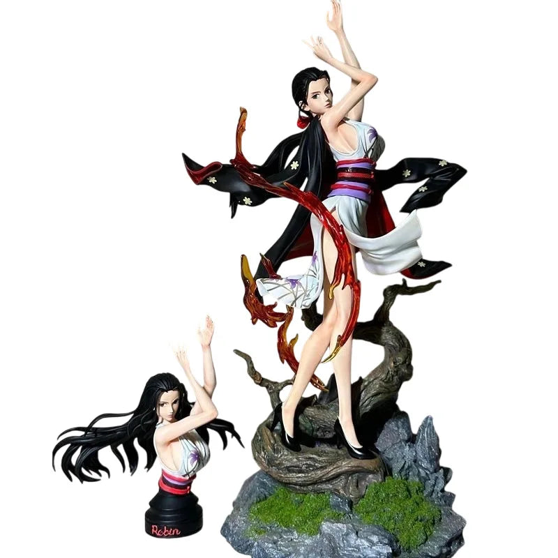 One Piece Anime Figure Collectible Toys 2D Beautiful Girl Demon's Daughter Nicole Robin Replacement Model Doll for Display