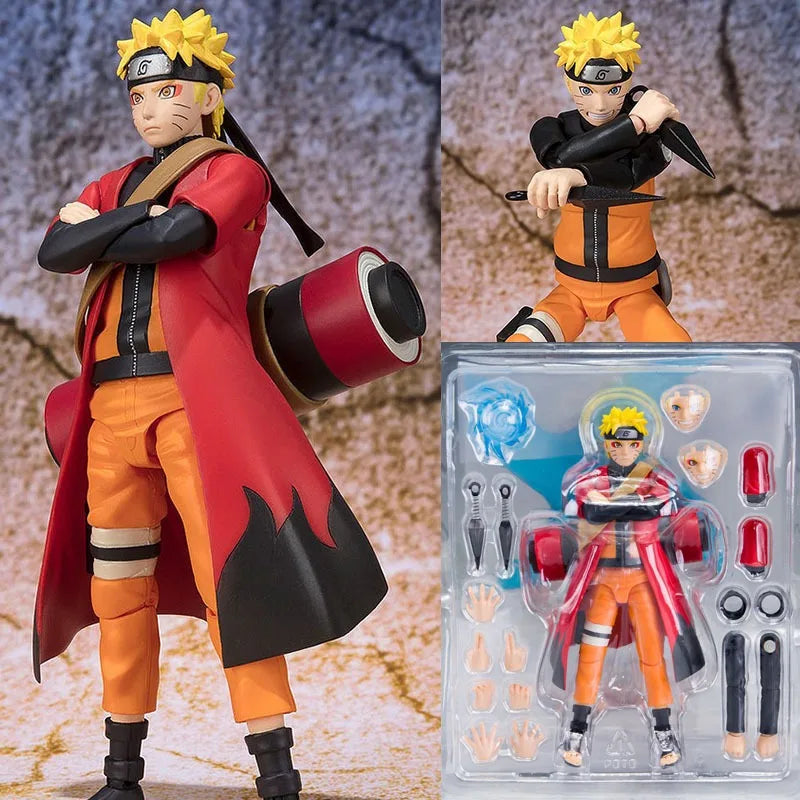 SHF Naruto Movable Naruto Sasuke Kakashi Uchiha Itachi Handmade Model Toy Doll naruto figure joytoy 1 18