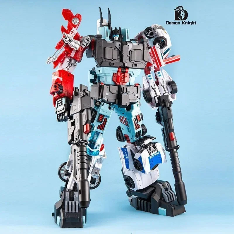 Newest 5 in 1 Demon Knight Defensor Oversized dk05 Transformation Robot Action Figures Toy Model Deformation Car DK01-04 A SET