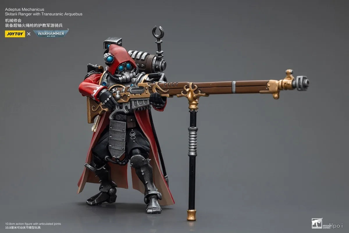 【In Stock】JOYTOY Warhammer 40K Adeptus Mechanicus Skitarii Ranger with Transuranic Arquebus Model Toy Gifts 1/18 Action Figure