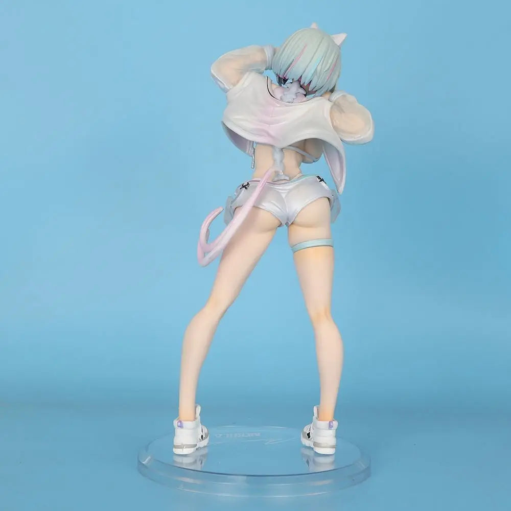 Premium Anime Cyberpunk Style Future Cat Ear Girl Statue PVC Desktop Decoration Collectible Gift For Anime Otaku Fans