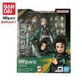 In Stock Original BANDAI Original Demon Slayer Kamado Tanjirou S.H.Figuarts Action Figure Model Toys Ornament Collect Gifts
