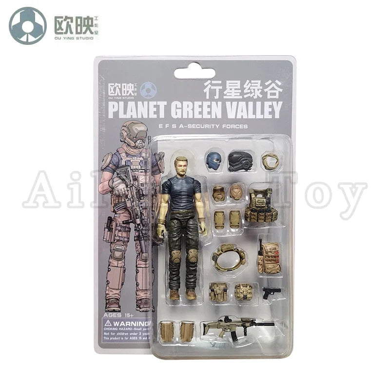Ou Ying Studio 1/18 Planet Green Valley PGV 3.75inch Action Figure EFSA Male Female Robot Figures Anime Model