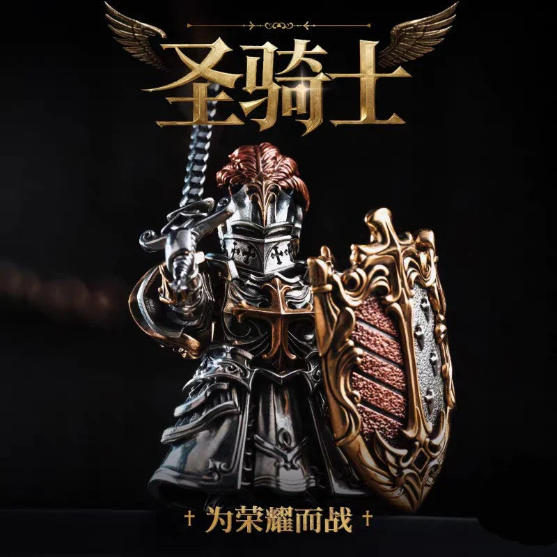 European Crusades Order Of Knights Templar MOC Building Blocks Magnetic Detachable Delicate Metal Figurine Ornament Bricks Toys