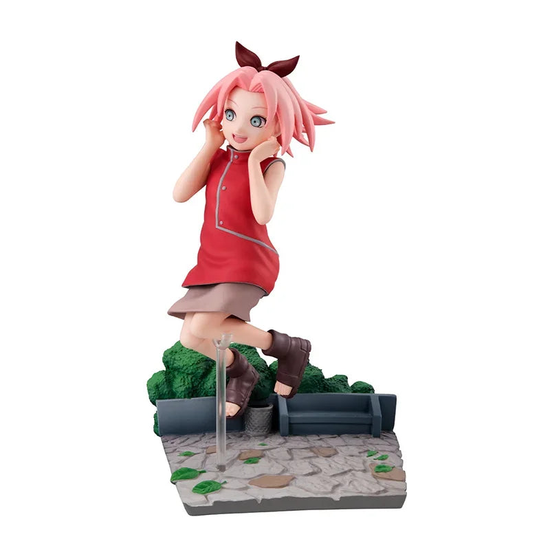 Bandai In Stock MegaHouse Anime Naruto G.E.M. Go! Naruto Uzumaki Uchiha Sasuke Haruno Sakura Action Figure Model Toy Gifts DT