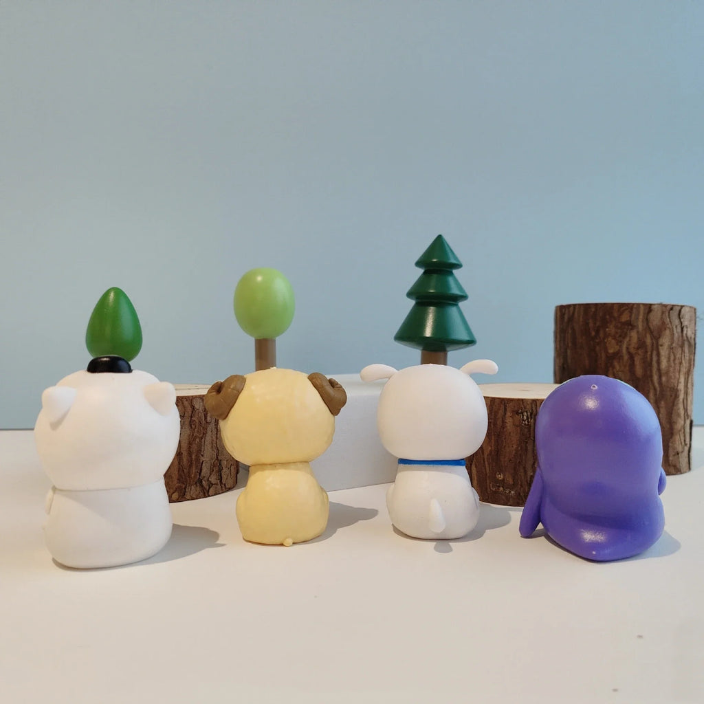 4pcs/Set Crayon Shin Chan Anime Figure 6cm Q Version Kawaii Collectibles Model Toys Doll Christmas Gifts for Children