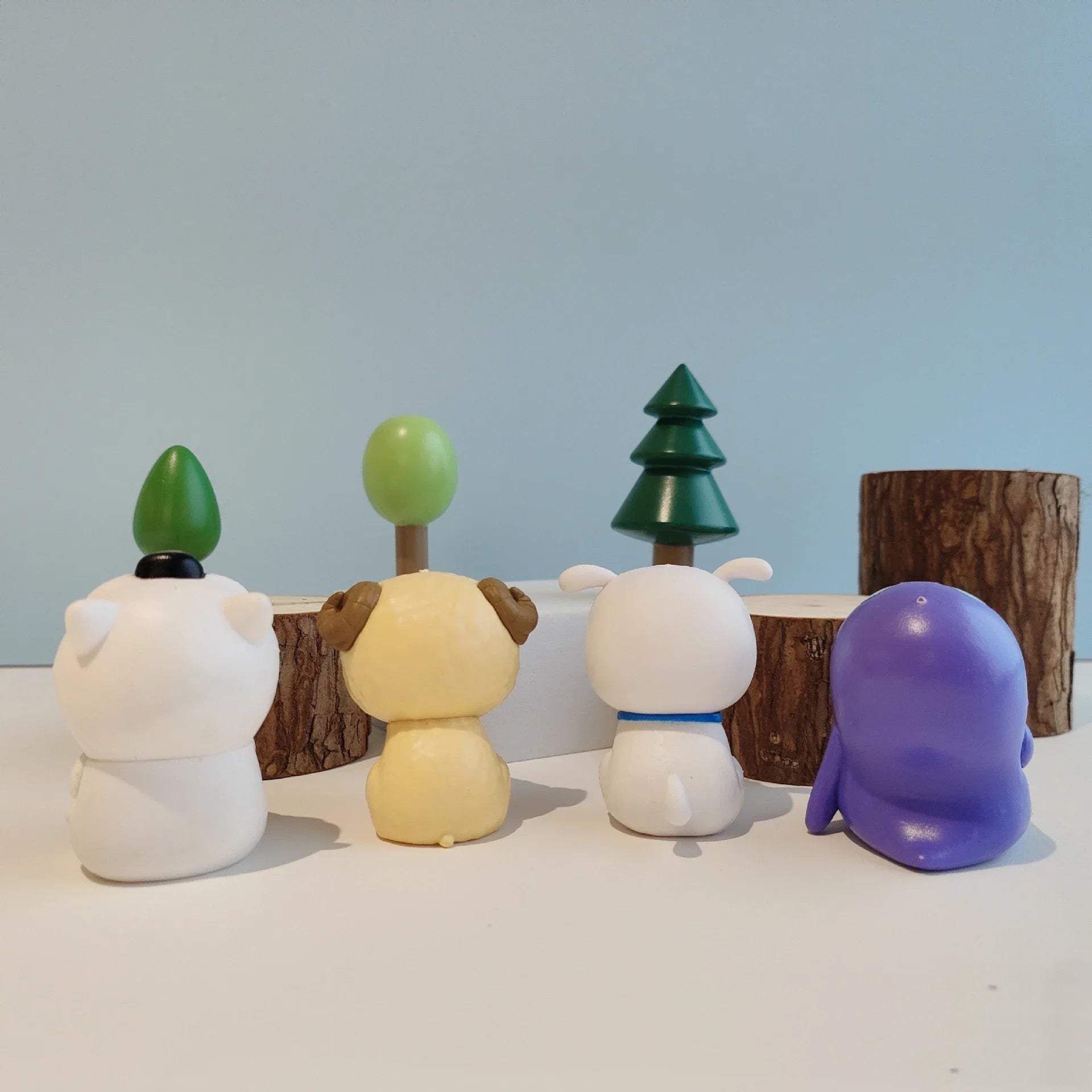 4pcs/Set Crayon Shin Chan Anime Figure 6cm Q Version Kawaii Collectibles Model Toys Doll Christmas Gifts for Children