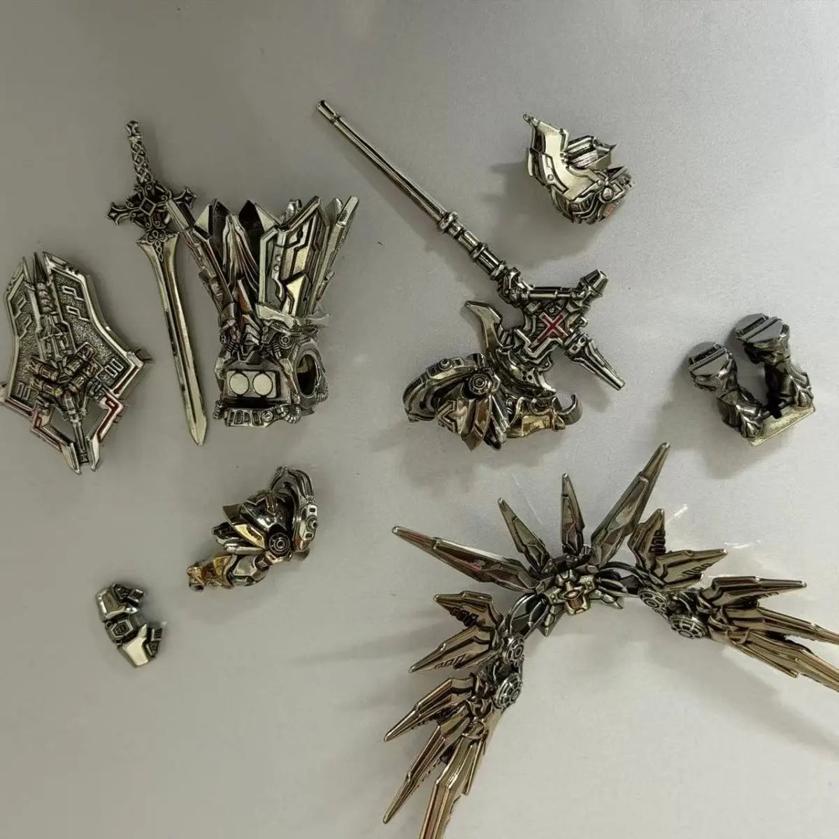 Magnetic Detachable Mech Arbiter Armor Seraph Knights Templar MOC Building Blocks Delicate Metal Figurine Ornament Bricks Toys