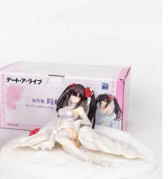 Date A Live Madoka Tokisaki Wedding Dress Figure Japanese Anime Figure Sitting Pose 2d Anime Model Ornament Christmas Present