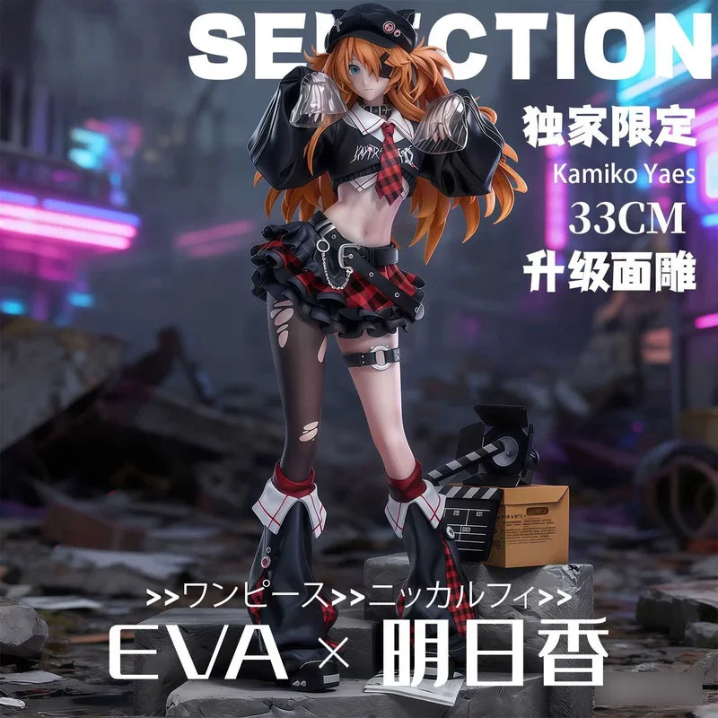 Replica Asuka Langley Soryu 32cm Figures Doll Toy With Base Ayanami Rei Pretty Girl Anime Gk Model Trendy Play Desktop Ornament