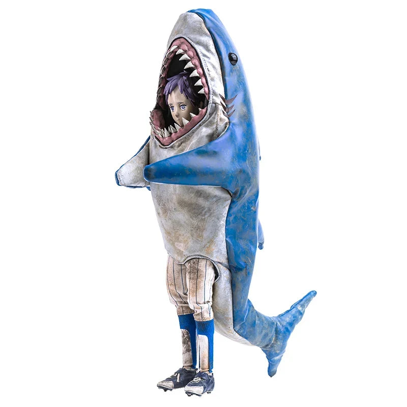 35Cm 1/6 Threezero Dorohedoro Figzero Ebisu Peace Sharks Mascot Version Anime Action Figure Garage Kit Model Doll Toys Gift