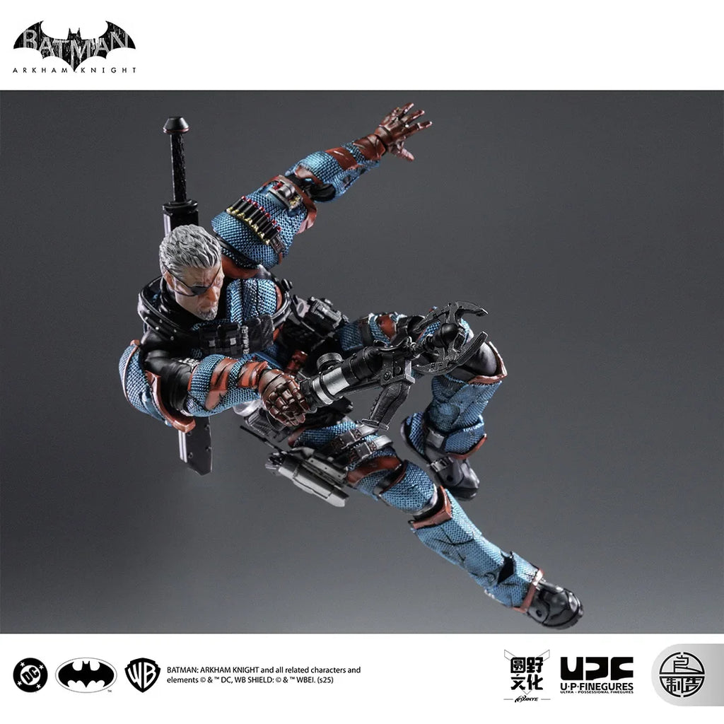 Hot Lpzz Rouno Cueure Dc002 1/12 Deathstroke Arkham Knight Finished Module Movable Batman Model Action Figure Collectible Toy Gi