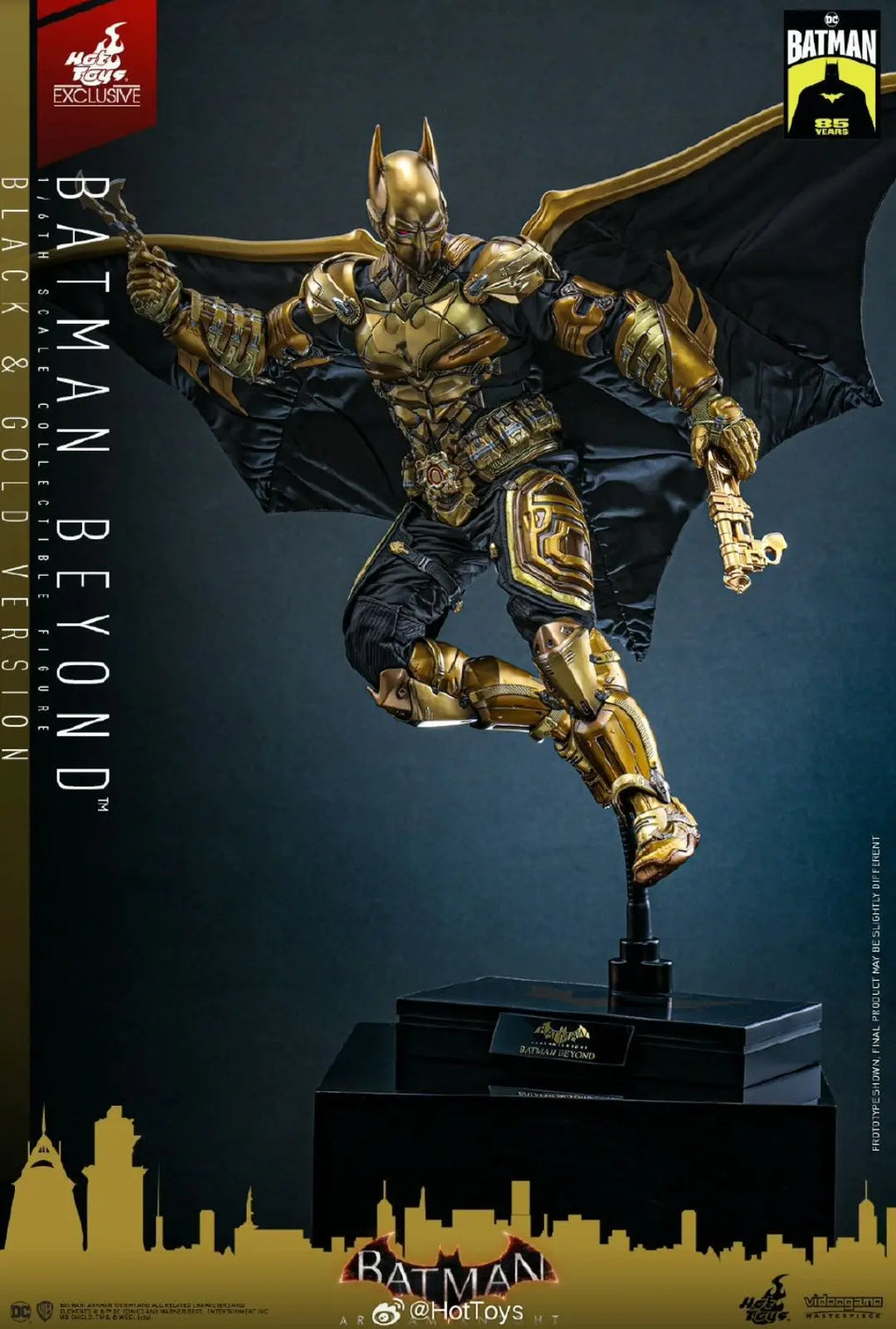 In Stock HT HotToys Arkham 1:6 Doll Model Future Batman VGM39 Black Gold Batman VGM64 Movable Figure Collectible Gift