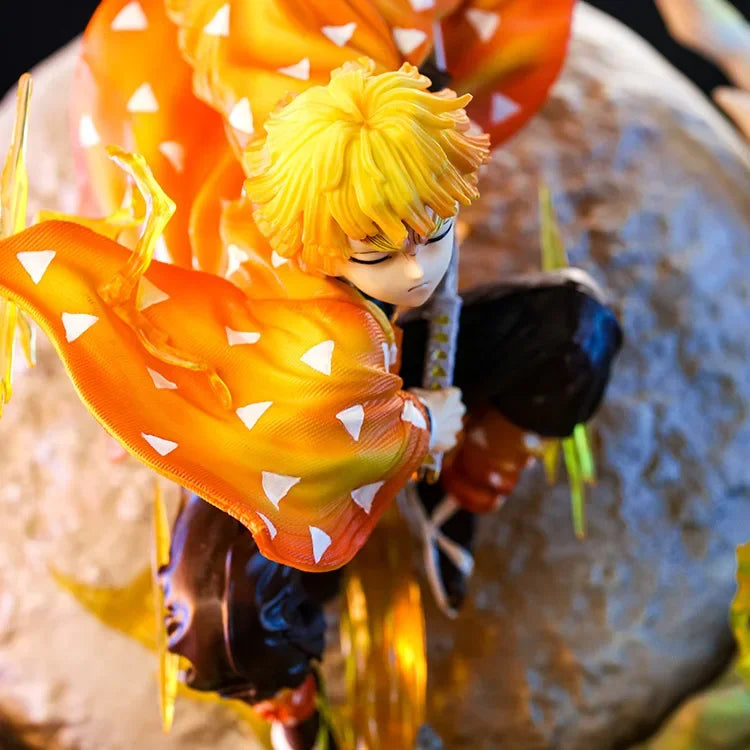 Demon Slayer Agatsuma Zenitsu Action Figures Thunderclap Anime Flash Effect Collection Serie Pvc  Gift In Stock