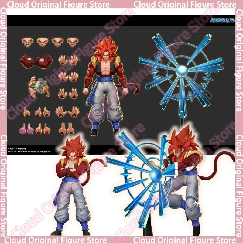 Demoniacal SHF Fit SSJ4 Gogeta Action Figure Dragon Ball GT 3.0 Figures Super Saiyan 4 Gogeta Figurine Collectible Model Toys