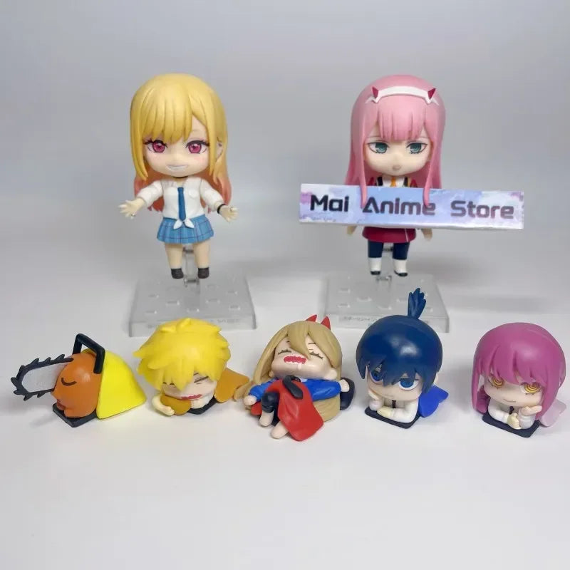 Chainsaw Man Power Figure Anime Denji Aki Statue Makima Sleeping Action Figurine Sculpture Ornament Decoration Table Accessories