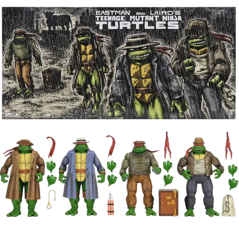 NECA 54510 TMNT Actionfigur Teenage Mutant Ninja Turtle Mafia Figur Anime Eastman and Laird's 7-Zoll Modell Original Geschenk